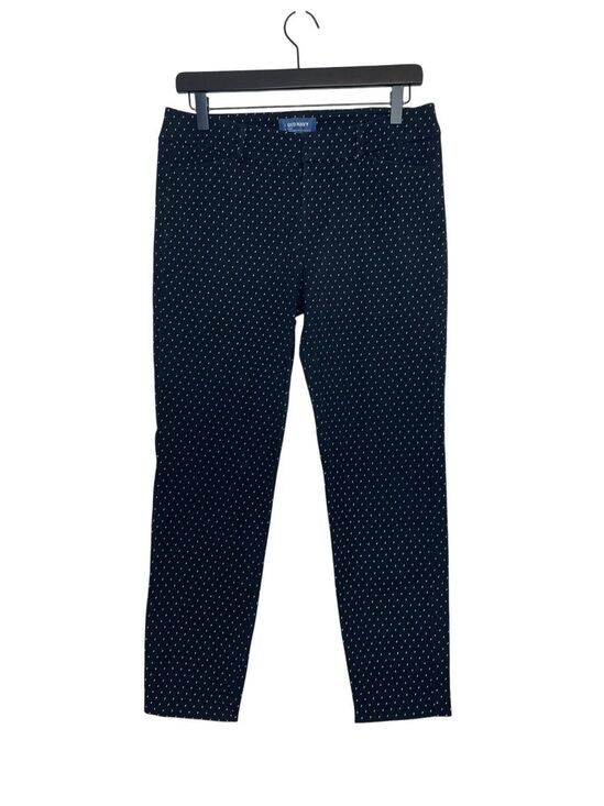 Old Navy Pants - Old Navy Pixie Mid Rise Ankle Pants Black with White Dots Size 8